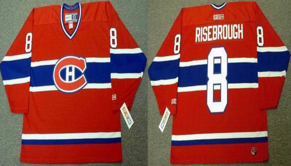 2019 Men Montreal Canadiens #8 Risebrough Red CCM NHL jerseys